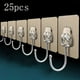 thumbnail image 1 of 5/10/15/25/40pcs Wall Hooks, Wall Mounted Hanger, Large Adhesive Hooks, Large Size Free Punching Hook For Bathroom Kitchen Room, Bathroom Accessories, 1 of 3