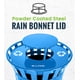 thumbnail image 4 of Recipiente de metal para residuos metálicos para exteriores con tapa Rain Bonnet, 4 of 8