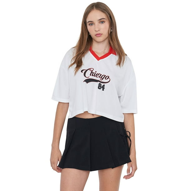 Polera Mujer Crop Número Blanco Corona