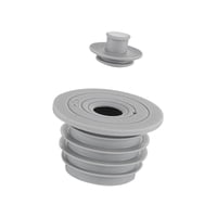 Magideal - Anillo De Sellado De Tubo De Drenaje Con Tapón De Silicona Resistente Filtro Retenedor De Núcleo Cubierta Hermética Adecuado Para Fregadero Lavadora B 40-50 Mm Gris