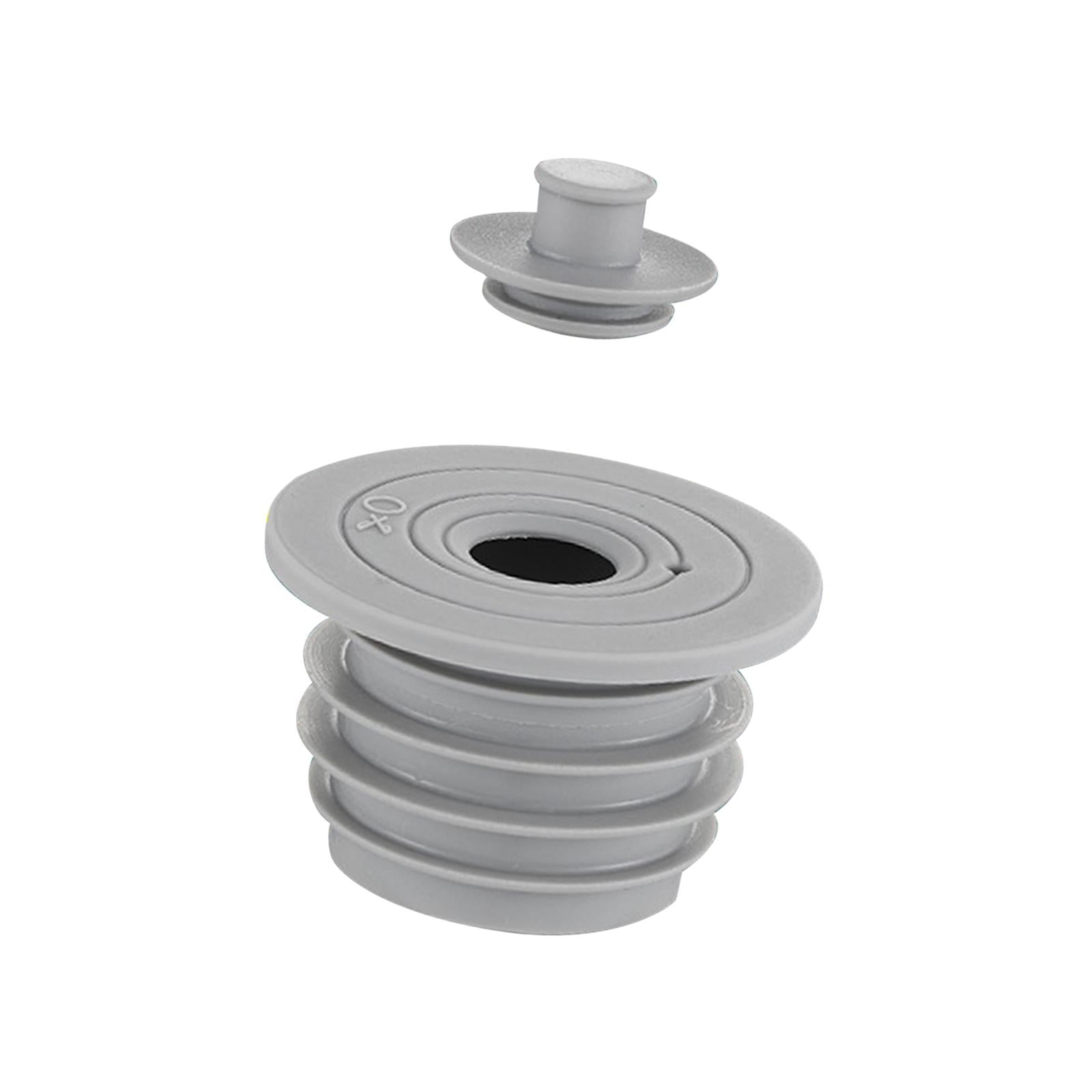 Magideal - Anillo De Sellado De Tubo De Drenaje Con Tapón De Silicona Resistente Filtro Retenedor De Núcleo Cubierta Hermética Adecuado Para Fregadero Lavadora B 40-50 Mm Gris