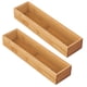thumbnail image 5 of Organizador de cajones apilable de bambú para oficina de 30 cm de largo (paquete de 2), madera natural, 5 of 5