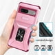 thumbnail image 4 of Funda Armada para Google Pixel 7 con Tapa Deslizante y Soporte Magnético Giratorio Rosa, 4 of 5