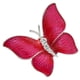 thumbnail image 2 of mujeres de moda cristal rhinestone rose rojo esmalte aleación mariposa broche pin, 2 of 5