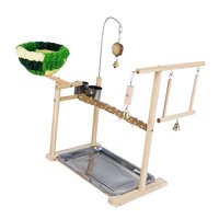 Magideal - Soporte Para Pájaros, Parque Infantil De Madera, Juguete Para Masticar Duradero, Soporte Para Juegos De Loros De Interior, Encimera Doméstica, Cacatúa