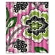 thumbnail image 1 of Cortina de ducha Vera Bradley con diseño de flores rosas y ganchos, tamaño 60 x 72 pulgadas, 1 of 3