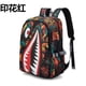 thumbnail image 1 of Cool shark mouth prints bagpack boy camouflage college bags unisex schoolbags waterproof backpacks student large capacity bags, 1 of 3
