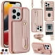 thumbnail image 2 of Faux Leather Phone Case For IPhone 15/14/13/12/11/ Pro Max XS Max XR 15/14/7/8 Plus SE With Holder Wrist Long Lanyard Wallet Card Bag Crossbody Shockproof Protective Cover, 2 of 3