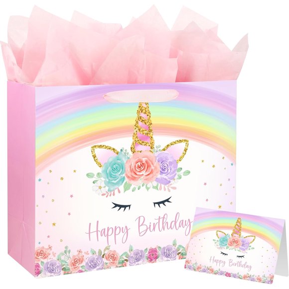 Bolsa de Regalo Yusenguan Unicornio 13 x 5 x 10.2 in