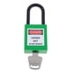 thumbnail image 1 of Candado De Bloqueo De Seguridad Con Llaves Iguales, Grillete De Nailon De 38 Mm, Color Verde, 1 of 5