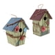 thumbnail image 1 of 2 piezas de casas de campo de madera casa de aves casa de pájaros colgando decoración de jardín, 1 of 6