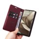 thumbnail image 5 of Funda Billetera de Cuero para Motorola Edge 50 5G con Tarjetero y Soporte - Tapa Magnética Rojo, 5 of 6