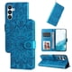 thumbnail image 1 of Funda tipo cartera FOXDOCK para Samsung Galaxy A54 5G , diseño girasol en relieve, cuero PU, cierre magnético, soporte y tarjetero, 1 of 5