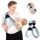 thumbnail image 1 of Baby Sling Carrier Ajustable Medio Envuelto Sling Hip Carrier Tela De Malla Transpirable Ligera Para Recién Nacido (verde), 1 of 3