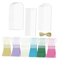 Magideal - Paquete De 36 Piezas Marcapáginas De Acrílico Sin Terminar Proyectos De Bricolaje Decorativos Apariencia Hermosa Ocasiones Amplias Aplicar Fácilmente