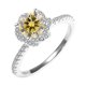 thumbnail image 1 of Anillos de Moissanita de Oro Blanco de 18K de 1 Quilate para Mujer Regalo Color D Claridad VVS1 Anillos de Diamante Anillo de Plata de Ley Joyería Anillos de Compromiso de Moissanita con Certificado, 1 of 8