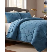 Imac Hogar - Cubrecama Acolchado Con Chiporro Diseño Texturizado Hojas 2 Plazas