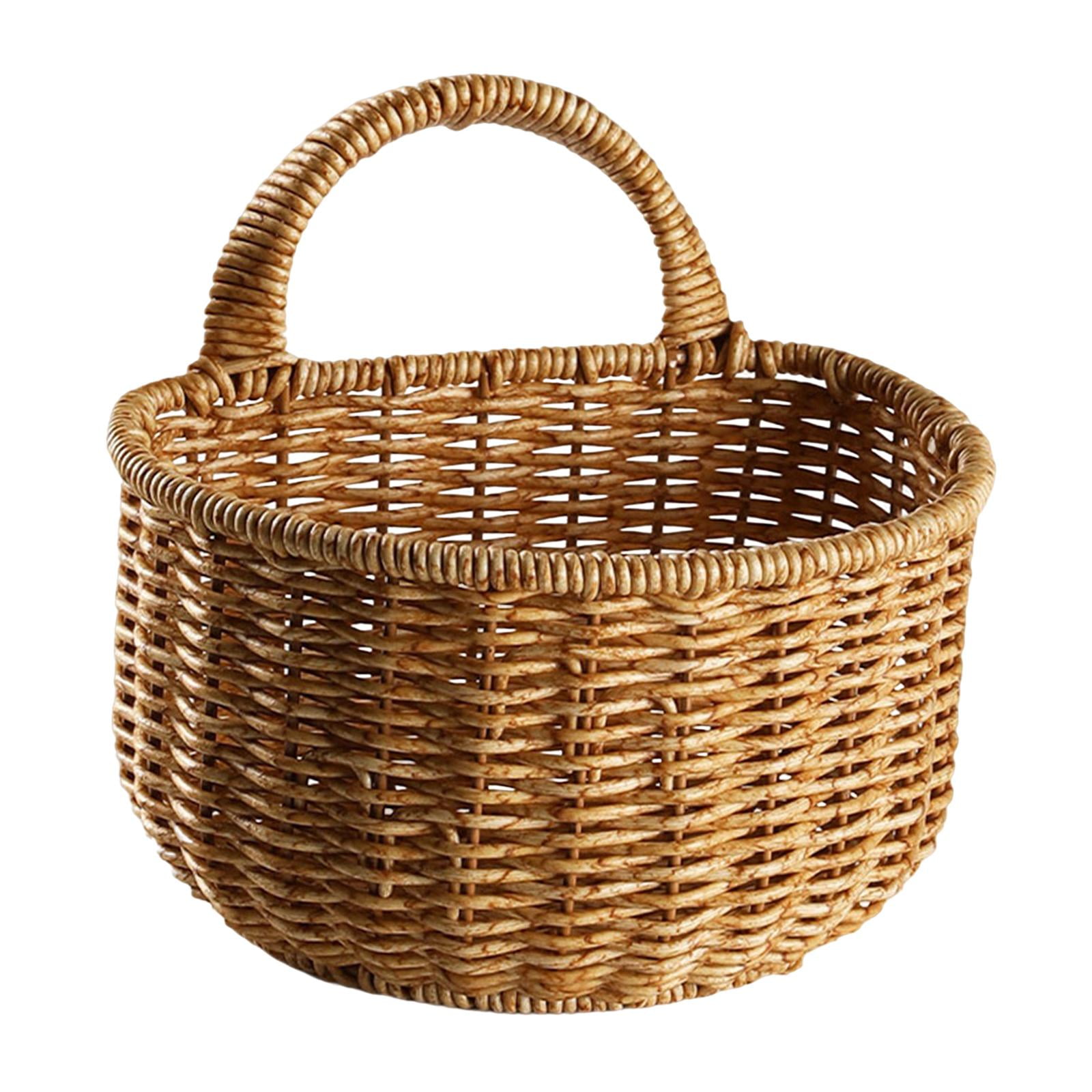 Bothyi - Cestas Colgantes De Pared Casa De Campo Baño Cesta De Pared Tejida Para El Hogar Lavable 17 Cm X 15 Cm