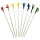 thumbnail image 2 of Palillos de dientes con volantes, color azul, madera, 10 cm, 1000 unidades, para fiestas, 2 of 9