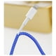 thumbnail image 2 of Pack Protector Resorte Espiral Azul + Cable Usb Compatible iPhone, 2 of 5
