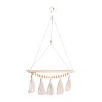 Magideal - Estante De Macramé Para Colgar En La Pared, Decoración Bohemia, Duradero Para Dormitorio, Baño, Pared Interior, Accesorio Versátil, Fácil De Instalar,