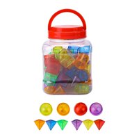 Magideal - 60 Piezas De Formas 3D, Formas Geométricas Para Niños, Juegos Sensoriales, Manipuladores, Bloques Transparentes, Sólidos Geométricos Para Niños Y Niña