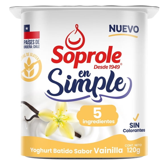 Yoghurt En Simple 5 Ingredientes Vainilla, 120 g