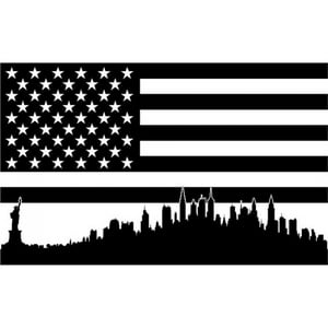Rienda Libre Graphics - Decomural America Flag New York Skyline Ws-32770