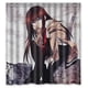 thumbnail image 1 of Cortina de ducha de dibujos animados de anime para niña elegante, juego de cortina de baño con ganchos, tamaño 66 x 72 pulgadas, 1 of 3