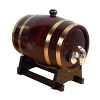 Magideal - Barril De Madera, Cubo De Vino, Regalo De Decoración, Vintage, Barril De Cerveza, Barril De Vino Para Almacenamiento De Brandy, Licores, Mesa Familiar 1.5L Retro