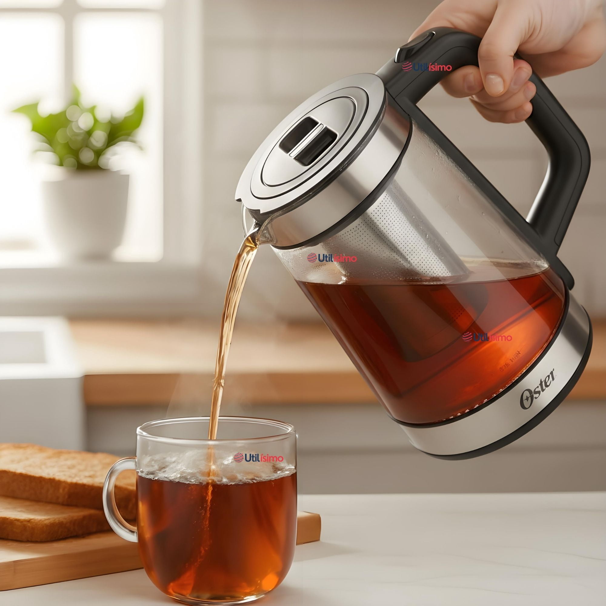 Hervidor Eléctrico Oster , 2 En 1, De 1.8 L Bvstkt5803b052