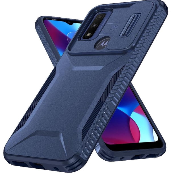 Funda Resistente para Motorola Moto G Power 2022 con Tapa Deslizante y Protección Militar Azul