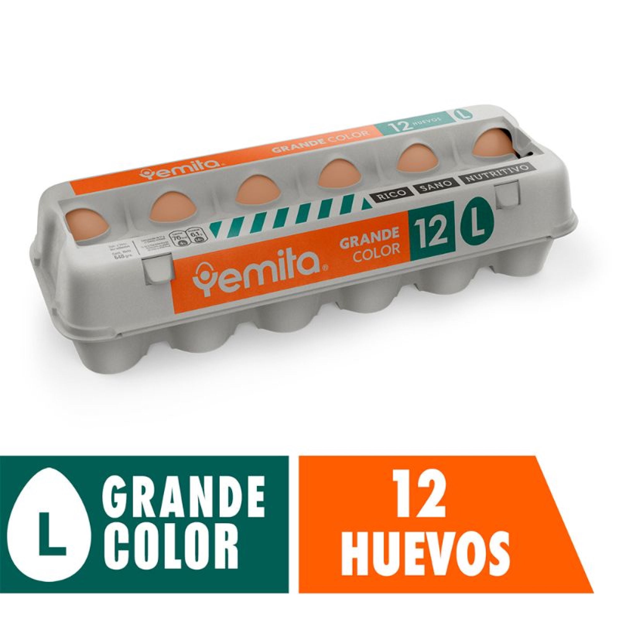 Huevos Tradicionales Grande Color 12 Un Yemita