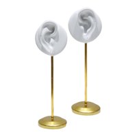 Magideal - 2 Unids Durable En Forma De Oreja Stud Holder Modelo De Oreja De Pie Estable Ganchos De Oreja Soporte Pendiente Soporte De Exhibición Para Colección D , Blanco