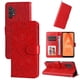 thumbnail image 3 of Funda tipo cartera FOXDOCK para Samsung Galaxy A32 5G , diseño girasol en relieve, cuero PU, cierre magnético, soporte y tarjetero, 3 of 5