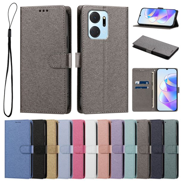 Cartera Protectora para Honor X7A con Soporte, Gris