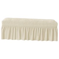 Bothyi - Protector De Muebles De Asiento De Banco De Cubierta De Banco Largo Para Sala De Estar Decoración De Hotel Beige