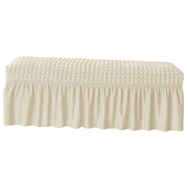 Protector De Muebles De Asiento De Banco De Cubierta De Banco Largo Para Sala De Estar Decoración De Hotel Beige