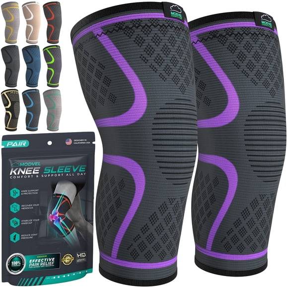 Rodillera Modvel Compression para mujeres y hombres, paquete de 2