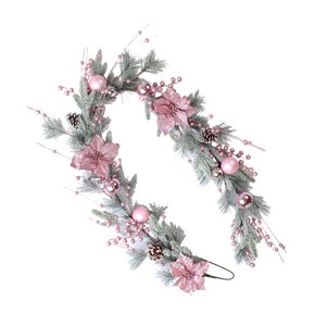 Bothyi - Corona Navideña Artificial Para Puerta Delantera, Para Festival, Balcón, Chimenea, 180Cm