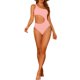 thumbnail image 2 of INSPIRE CHIC Traje de baño de una sola pieza para mujer con un solo hombro, corte asimétrico, con almohadillas removibles, color rosa, talla pequeña, 2 of 5