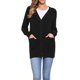 thumbnail image 1 of INSPIRE CHIC Suéter Largo de Punto para Mujer con Manga Larga, Cardigan Abierto con Dos Bolsillos Laterales y Tela Suave XS Negro, 1 of 6