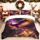 thumbnail image 1 of Divine Bird Flame Phoenix Printed Duvet Cover Set Set Soft Duvet Cover + 2 Pillowcases Skin-Friendly and Breathable Suitable for Home Bedroom/Guest Room All-Sea, 1 of 1