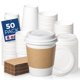 thumbnail image 1 of Tazas de café Fit Meal Prep paquete de 50 unidades 237 ml con tapas, 1 of 7