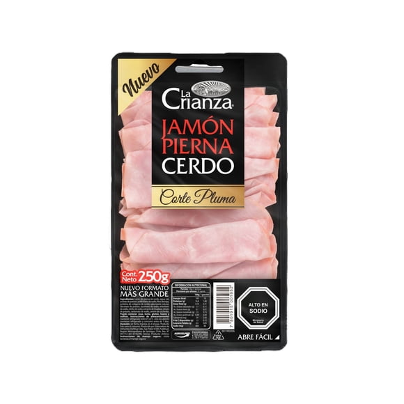 Jamón Pierna Cerdo Corte Pluma, 250 g