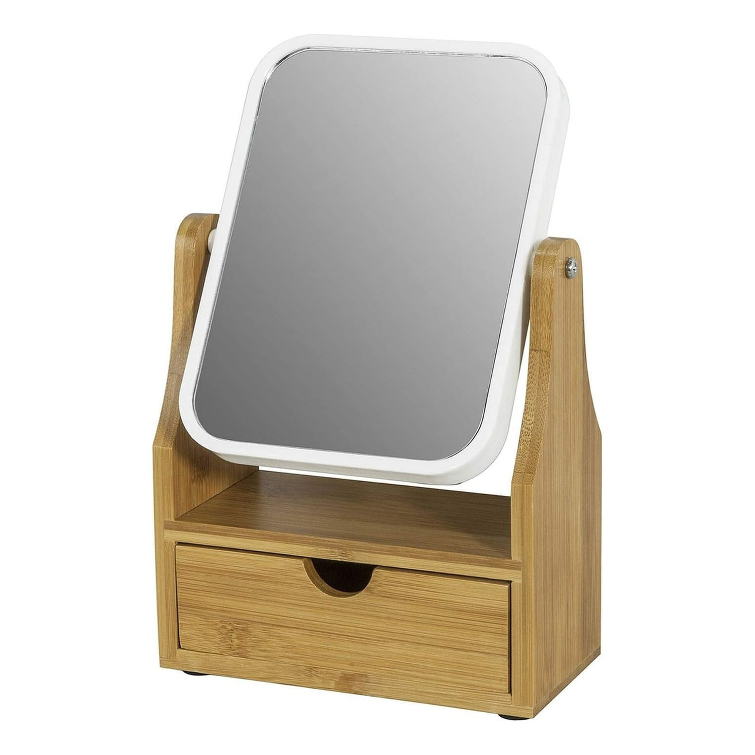 Genérico - Espejo De Maquillaje 360 Mesa Blanco Con Cajón