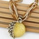 thumbnail image 1 of Bohemian Ethnic Style Retro Leaf Peacock Gemstone Pendant Necklace For Women Girls, 1 of 3