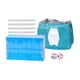 thumbnail image 2 of Juego de Mini Mahjong de viaje, carácter chino portátil, estrategia de ocio familiar, 144 hojas de 24mm con estuche de transporte para adultos y niños Azul, 2 of 5