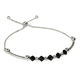 thumbnail image 1 of Pulsera ajustable plata cristales dark, 1 of 3