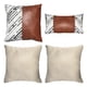 thumbnail image 1 of Pack 4 Fundas Cojin Decorativo EcoCuero Negro Cafe 45x45, 1 of 3